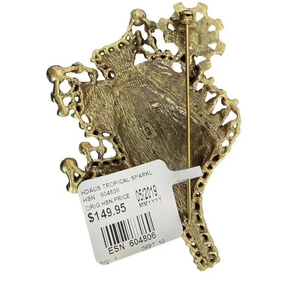 Heidi Daus "Tropical Sparkle" SEA LIFE FISH Crystal and Enamel Pin NWT RET $150 - Picture 5 of 6